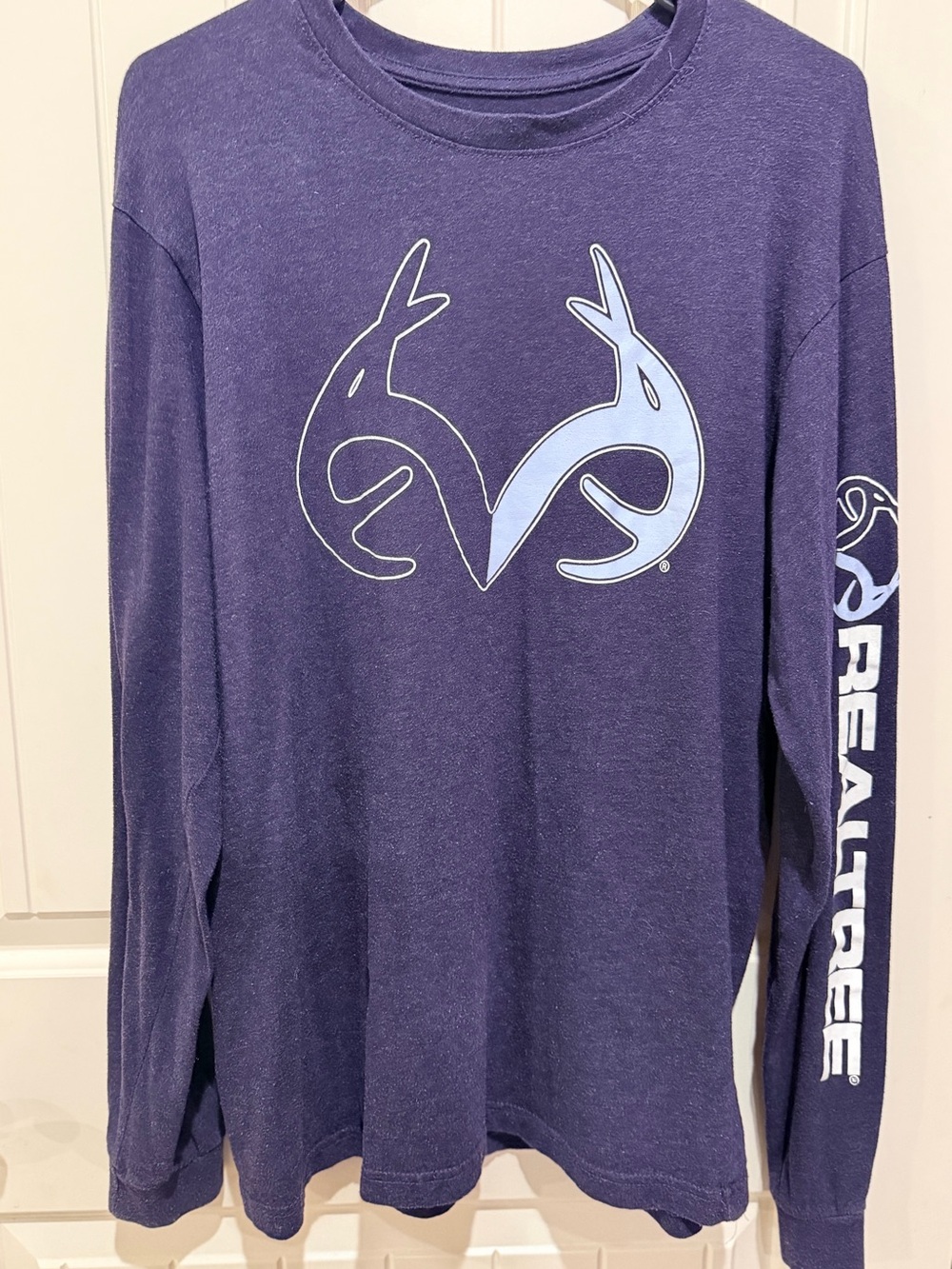 Realtree Purple Tee with Printed Logo and Label